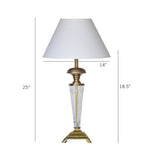 Load image into Gallery viewer, Detec White Brass Table Lamp
