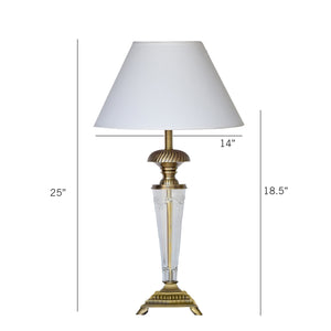 Detec White Brass Table Lamp