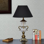 Load image into Gallery viewer, Detec Black Fabric Shade With Brass Table Lamp
