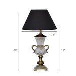 गैलरी व्यूवर में इमेज लोड करें, Detec Black Fabric Shade With Brass Table Lamp
