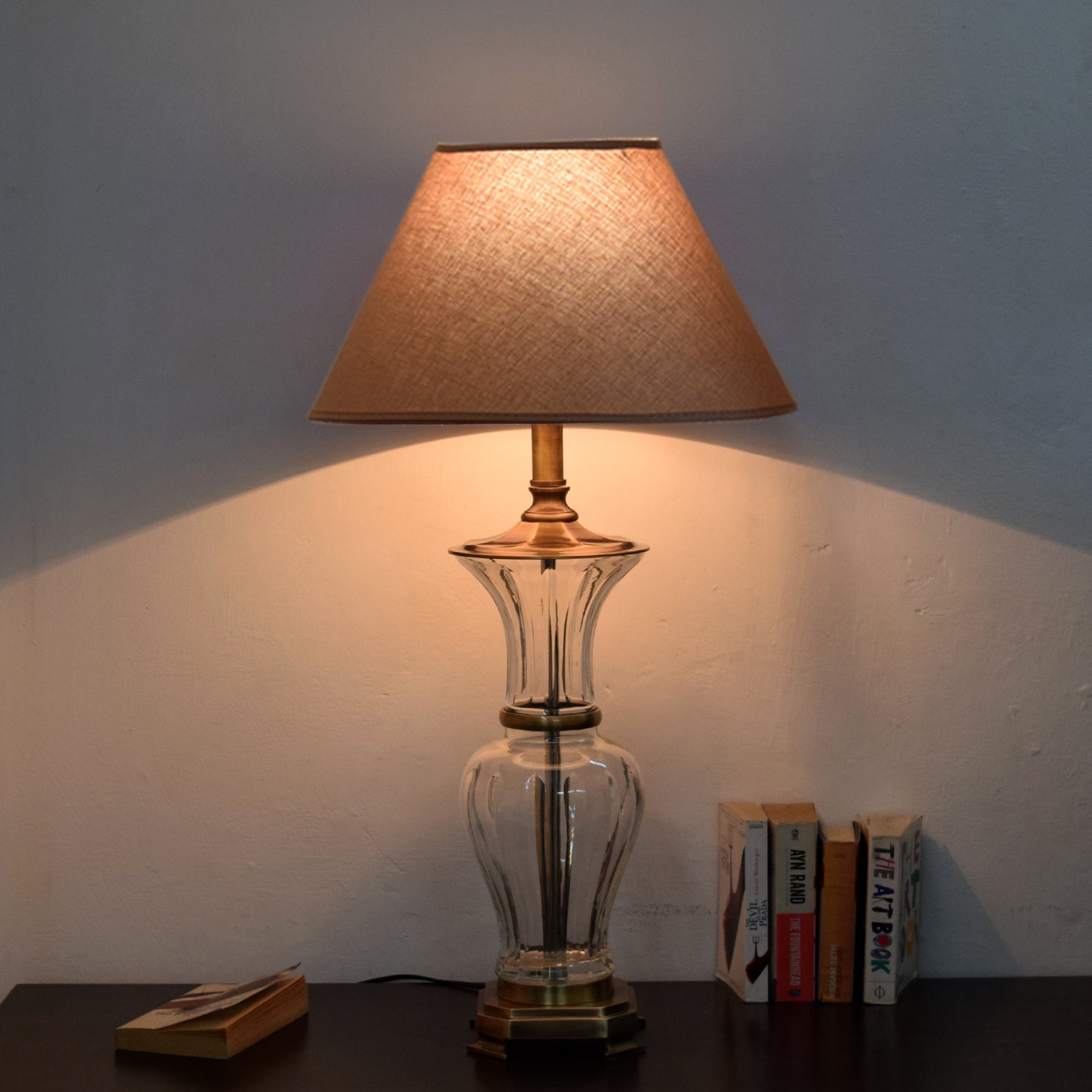 Detec Modern Beige Fabric Shade Table Lamp