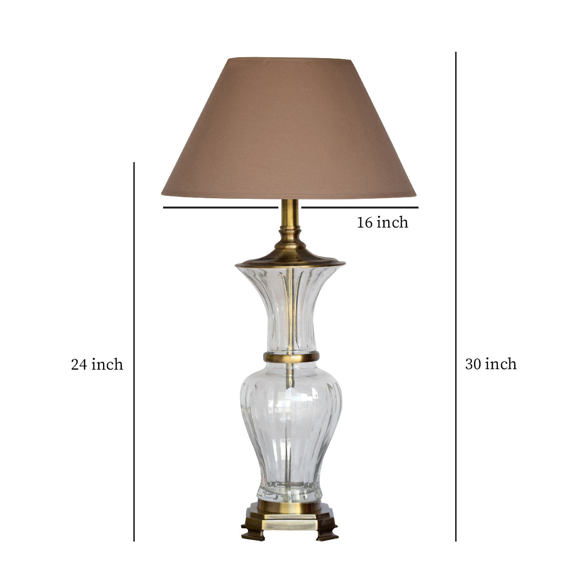 Detec Modern Beige Fabric Shade Table Lamp