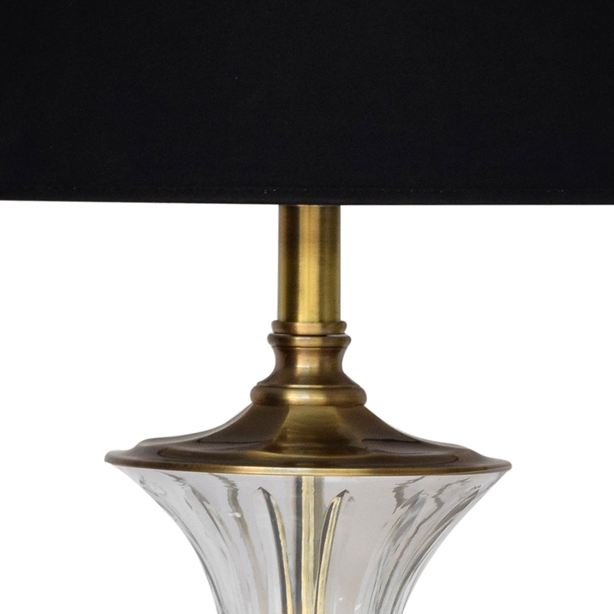 Detec Modern Black Fabric Shade Table Lamp