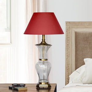 Detec Modern Maroon Fabric Table Lamp