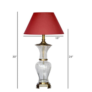 Detec Modern Maroon Fabric Table Lamp