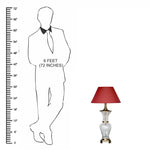Load image into Gallery viewer, Detec Modern Maroon Fabric Table Lamp
