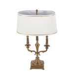 Load image into Gallery viewer, Detec White Fabric Shade Table Lamp with Gold Base
