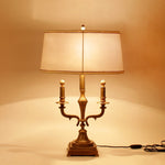 Load image into Gallery viewer, Detec White Fabric Shade Table Lamp with Gold Base
