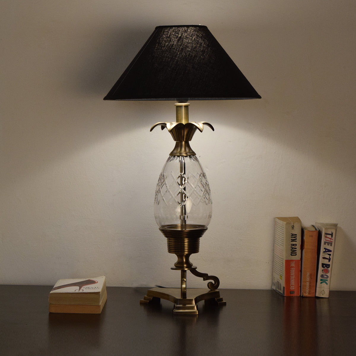 Detec Modern Black Fabric Shade Table Lamp