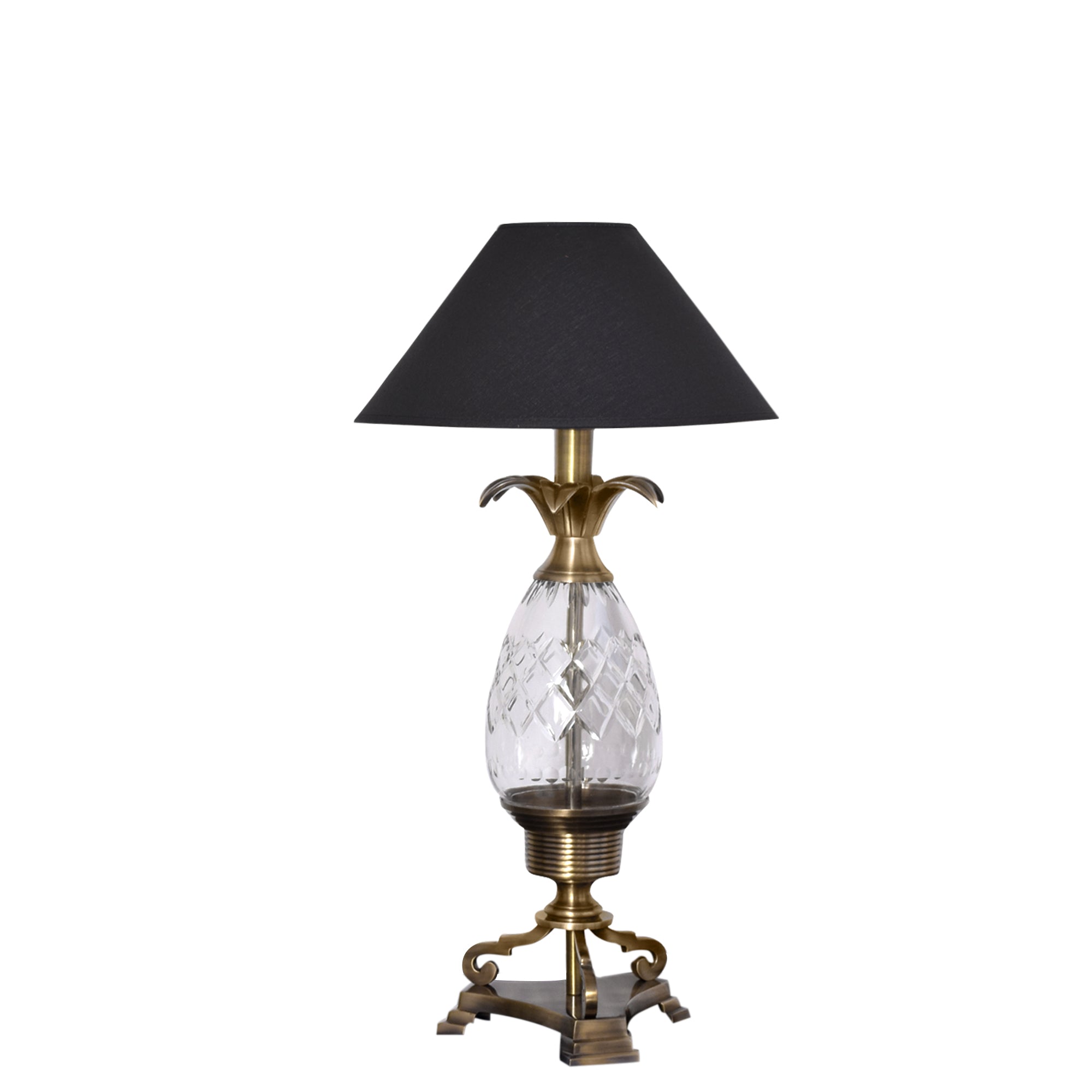 Detec Modern Black Fabric Shade Table Lamp