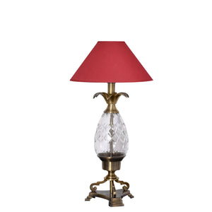 Detec Modern Maroon Fabric Shade Table Lamp