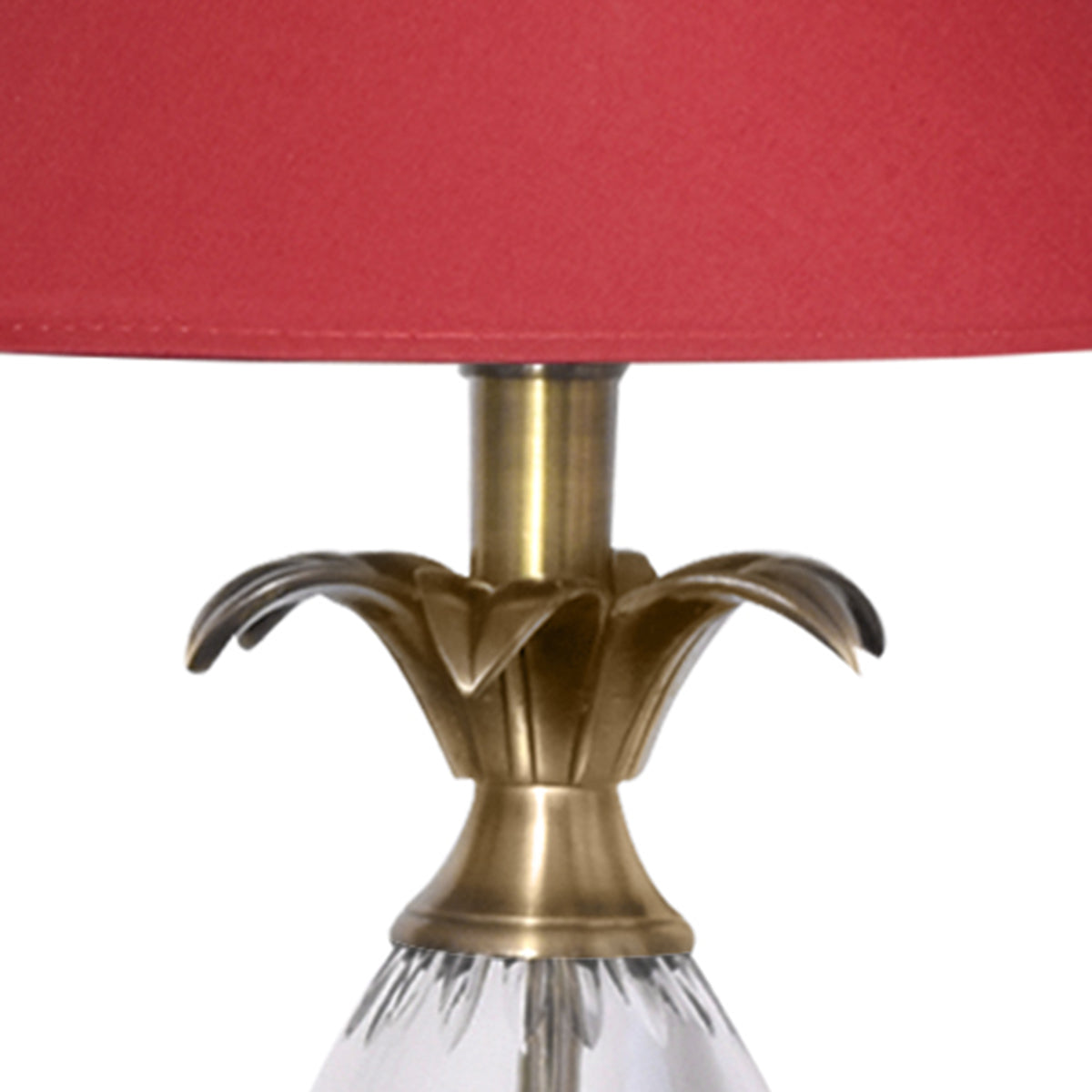 Detec Modern Maroon Fabric Shade Table Lamp