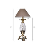 गैलरी व्यूवर में इमेज लोड करें, Beige Fabric Shade Table Lamp with Brown Base
