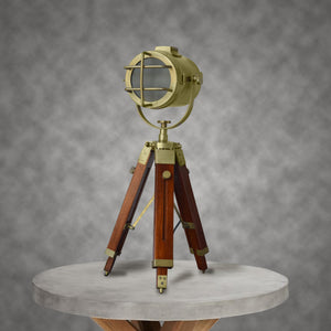 Detec Wooden Spot Light Tripod Lamp