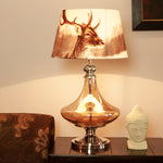 Load image into Gallery viewer, Detec Delicea Gold Luster Metal &amp; Glass Table Lamp
