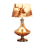 Load image into Gallery viewer, Detec Delicea Gold Luster Metal &amp; Glass Table Lamp
