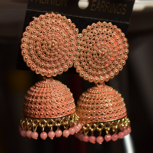 Detec Homzë Round Earrings - Pink