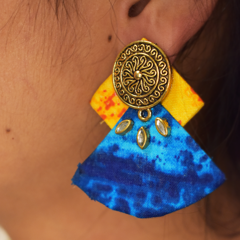 Detec Homzë Earrings-Fabric Multi-color