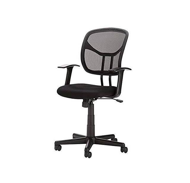 Detec™ Mid Back Mesh Revolving Chair for Office Home Computer Desk Chair - Black Pack of 2