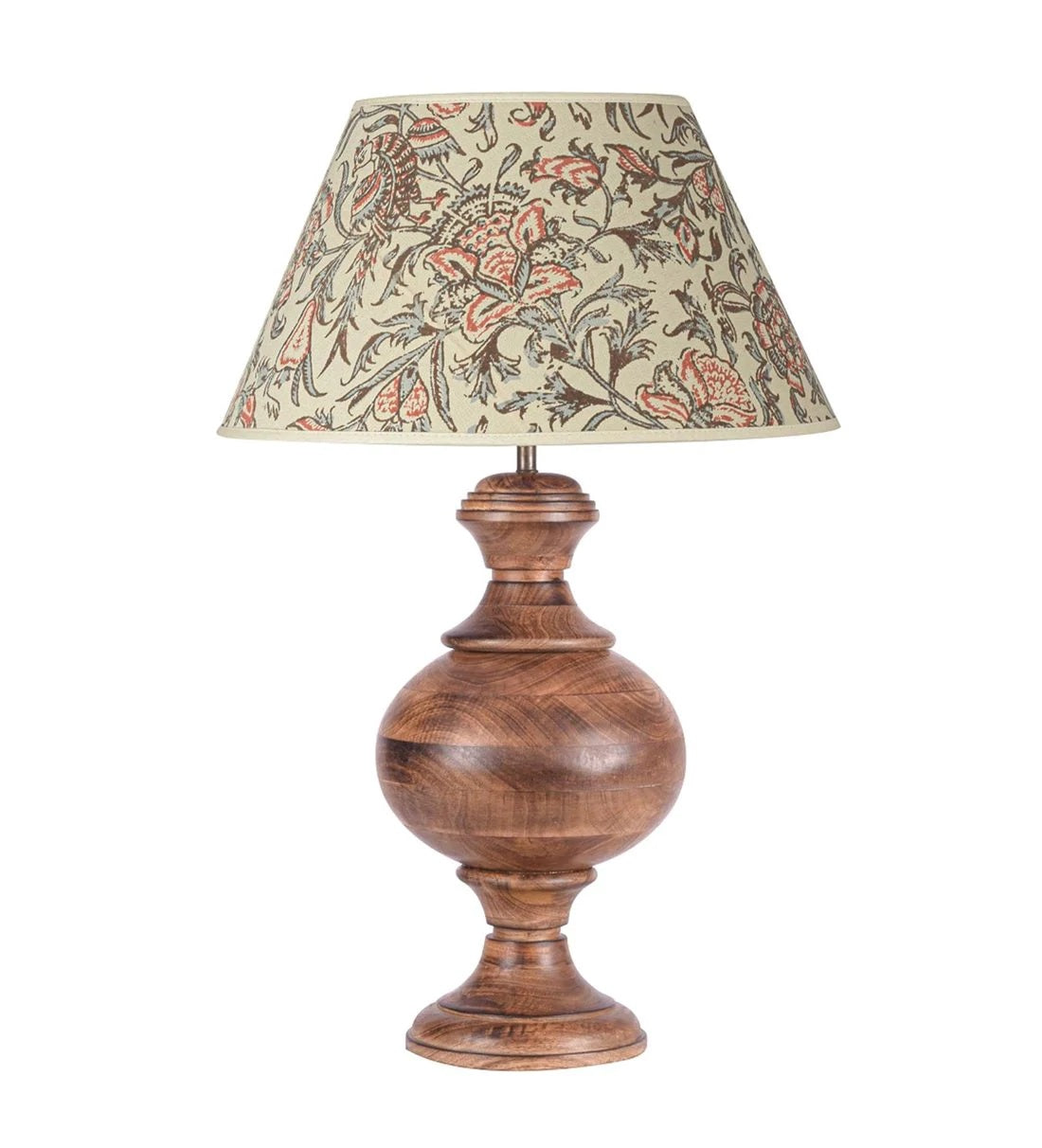 Detec Elan carved wood table lamp