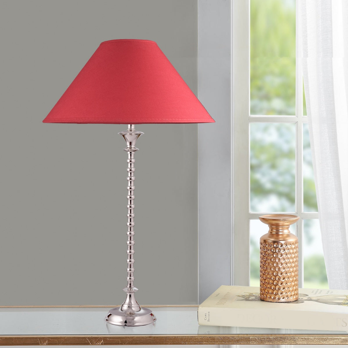 Detec Nickel Finish Table Lamp