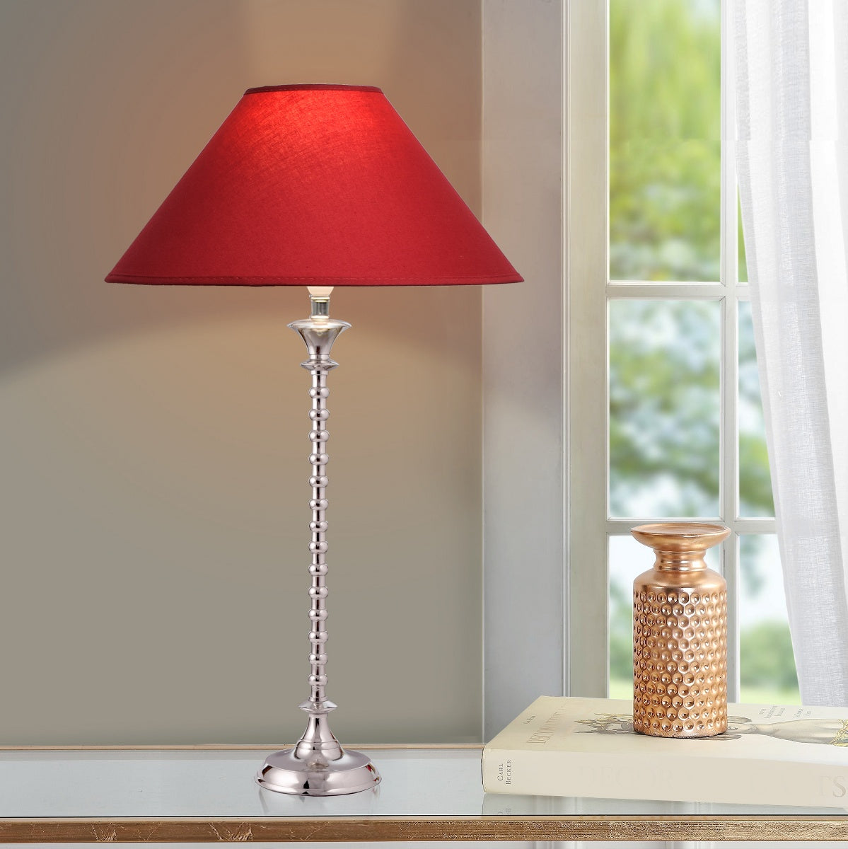 Detec Nickel Finish Table Lamp