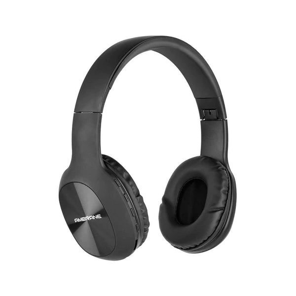WH-65 Over The Ear Wireless Headphones With Mic, Wireless FM, Aux & SD Card Support (Black)