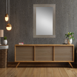 Load image into Gallery viewer, Detec™  Solid Wood Hand Carved Wall Mirror in Grey
