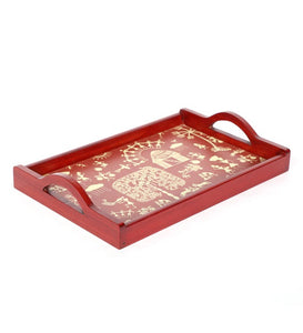 Detec™ Boat Shape Tray In Warli Print