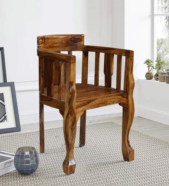 Arm Chair in Honey Oak Finish