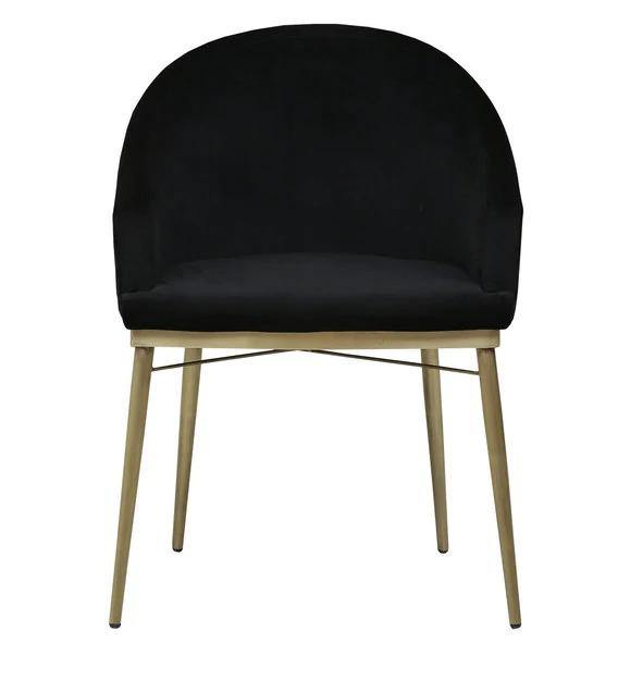 Arm Chair in Black Upholstery