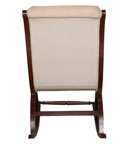 Rocking Chair with Light Beige Upholstery Finish