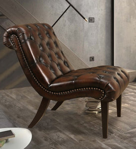 Slipper Chair in Brown Colour