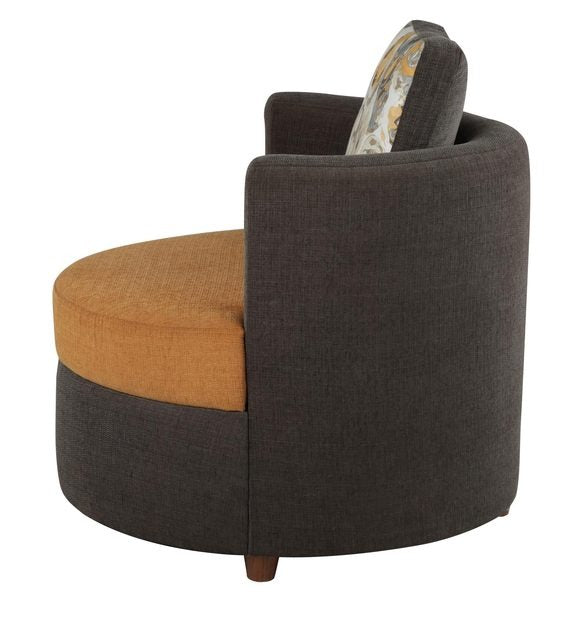 Detec™ Barrel Chair in Grey & Mustard Color