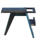 Load image into Gallery viewer, Detec™ Solid Wood End Table in Ocean Blue Finish
