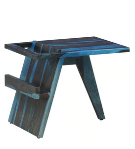 Detec™ Solid Wood End Table in Ocean Blue Finish