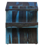 Load image into Gallery viewer, Detec™ Solid Wood End Table in Ocean Blue Finish
