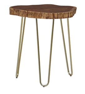 Detec™ End Table in Brass Finish