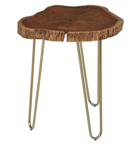 Detec™ End Table in Brass Finish
