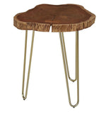 Load image into Gallery viewer, Detec™ End Table in Brass Finish
