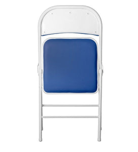 धातु कुर्सी - सफेद और रॉयल ब्लू रंग
