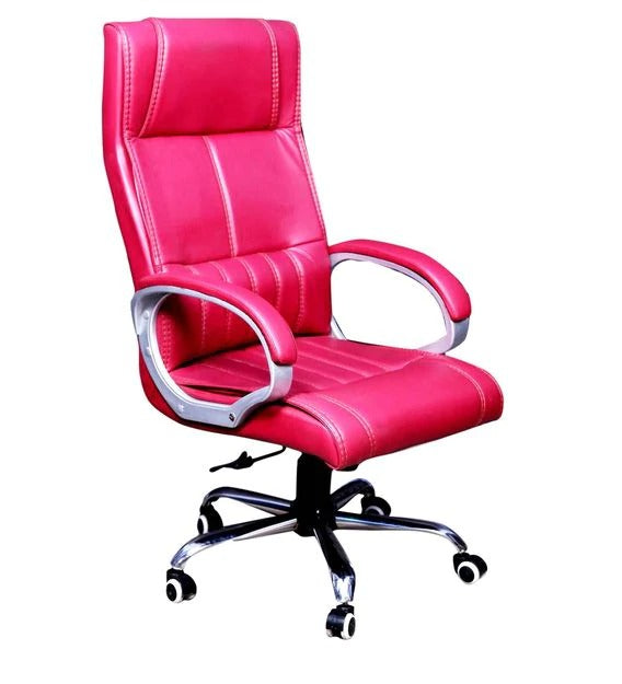 डिटेक™ एर्गोनोमिक ऑफिस चेयर आरामदायक हाई बैक आर्मरेस्ट डेस्क चेयर - गुलाबी रंग