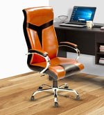 गैलरी व्यूवर में इमेज लोड करें, Detec™  Ergonomic Best Office Chair Back Arm Rest - Brown &amp; Black Color 

