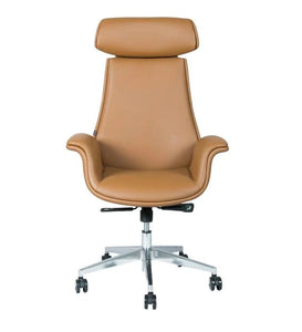 Detec™ Elegance Leatherette Office Executive Chair/Home Ergonomic Design Desk Chair in Tan Colour