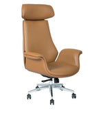 Load image into Gallery viewer, Detec™ Elegance Leatherette Office Executive Chair/Home Ergonomic Design Desk Chair in Tan Colour
