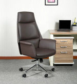 Load image into Gallery viewer, Detec™ Executive Office Chair With Fixed High Back Comfortable Armrest - Brown Color
