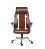 Load image into Gallery viewer, Detec™ Executive Office Chair/Perfect Computer Chair/ Best Indian Office Chair in Brown &amp; White Color
