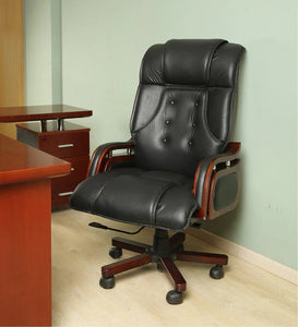 Detec™ Office Chair/High Back Comfortable Chair/Boss Chair/Director Chair/Executive Chair/Desk Chair in Black Colour