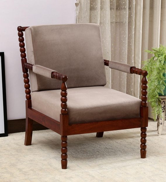 Detec™ Solid Wood Armchair In Honey Oak Finish