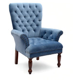 गैलरी व्यूवर में इमेज लोड करें, Detec™ Luxury tufted Arm Chair in Blue Colour
